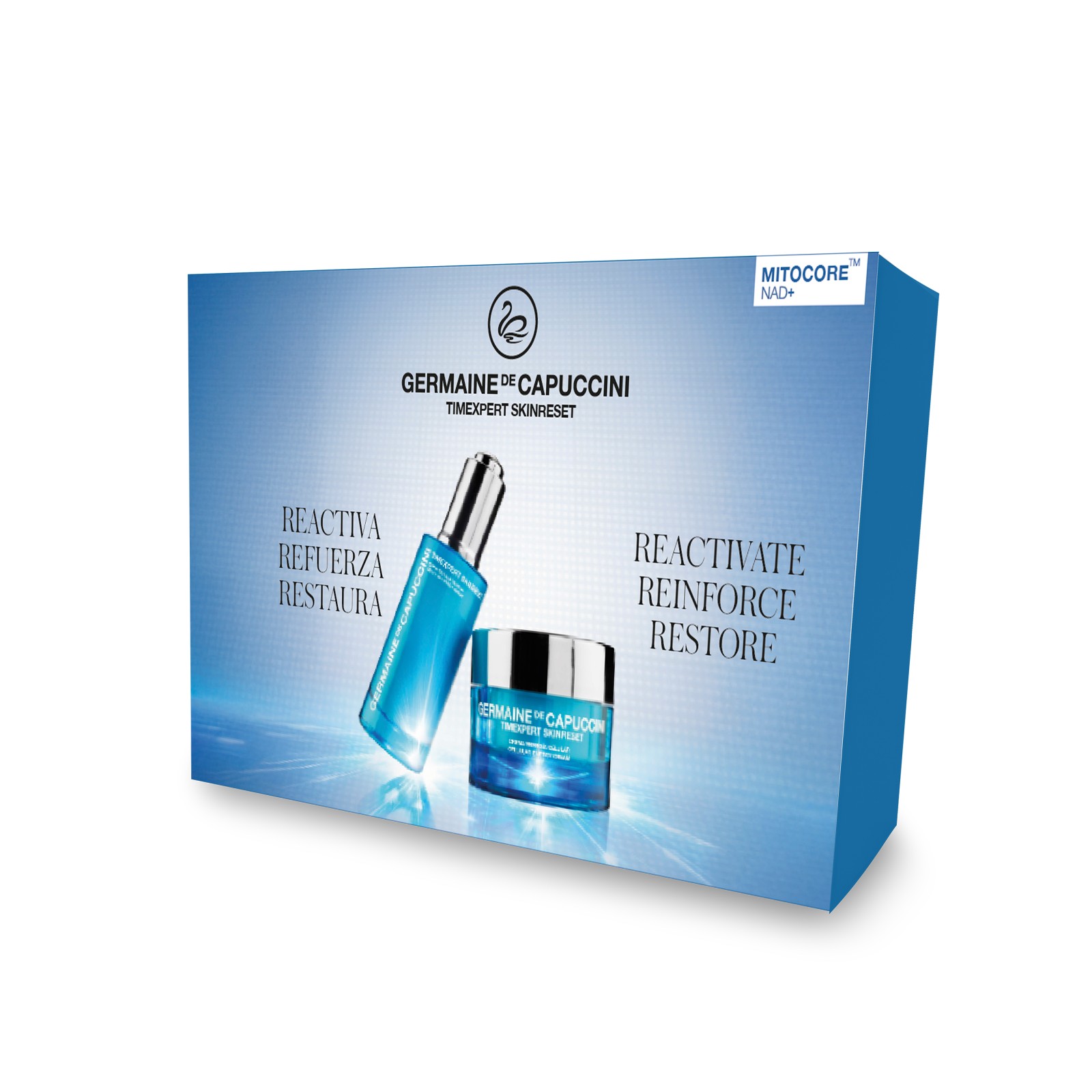 PROMO НАБІР TIMEXPERT SKINRESET (TE SKINRESET CELLULAR ENERGY  SERUM MITOCOR NAD+ 50 мл 260000 (СИРОВАТКА ДЛЯ ВІДНОВЛЕННЯ КЛІТИННОЇ ЕНЕРГІЇ) + Крем TE SKINRESET CELLULAR ENERGY CREAM MITOCOR NAD+ 50мл 260001(КРЕМ ДЛЯ ВІДНОВЛЕННЯ КЛІТИННОЇ ЕНЕРГІЇ) 260007